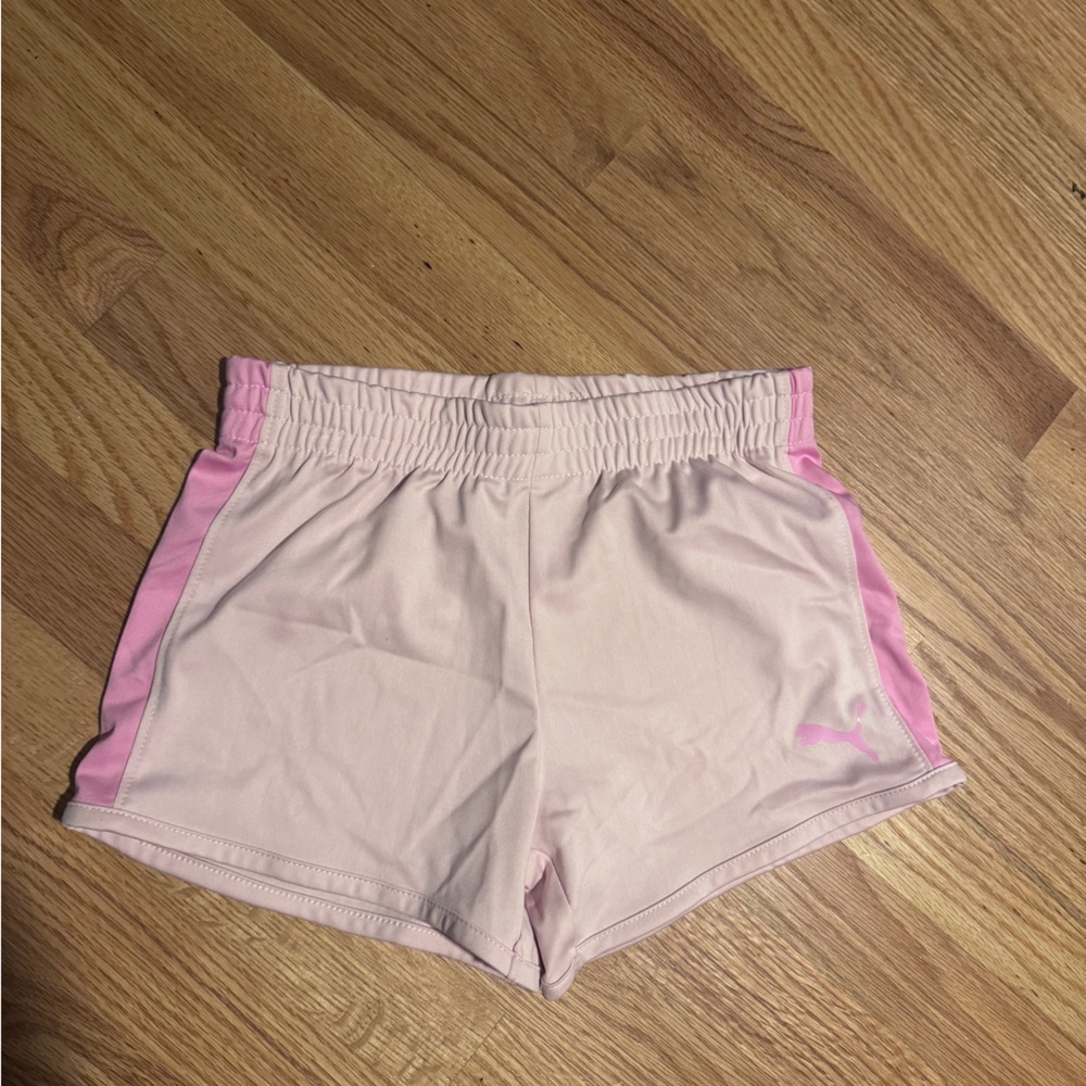 Girls Puma Light Pink Sports Shorts